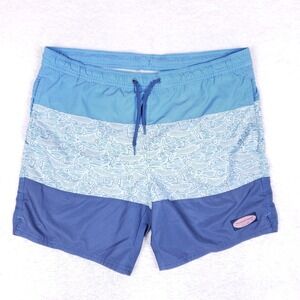 Vineyard Vines Colorblock Fish Swim Trunks Size Small Blue